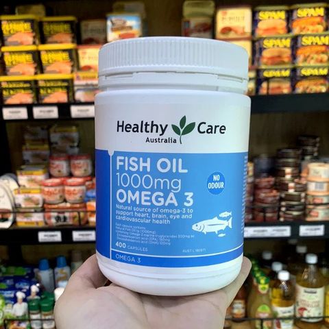 Dầu Cá Healthy Care Fish Oil 1000mg Omega-3 400v - Hỗ trợ Sức Khỏe Tim Mạch, Tăng Cường Trí Nhớ và Khớp, Sản Phẩm Bổ Sung Dinh Dưỡng