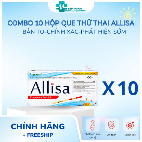 Combo 10 Que Thử Thai Allisa Chính Hãng - Độ Nhạy Cao, Dễ Sử Dụng, Tiết Kiệm Thời Gian và Chi Phí