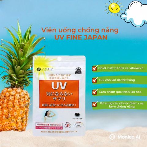 Viên uống hỗ trợ chống nắng chống tia UV Fine Nhật Bản