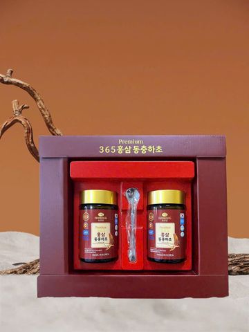 Cao Hồng Sâm Đông Trùng Hạ Thảo 365 Hàn Quốc - Hộp 2 Lọ 240g - Tăng Cường Sức Khỏe, Hỗ Trợ Phục Hồi Sau Khi Ốm