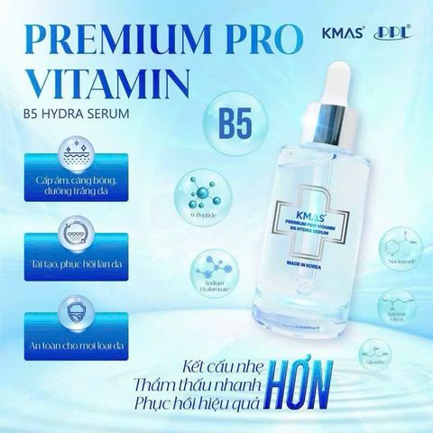 Serum Kmas B5 Hydra - Phục Hồi Da Căng Bóng, Giảm Mụn, Chống Lão Hóa, Dưỡng Ẩm Nguyên Chất - 60ml, Phù Hợp Mọi Loại Da