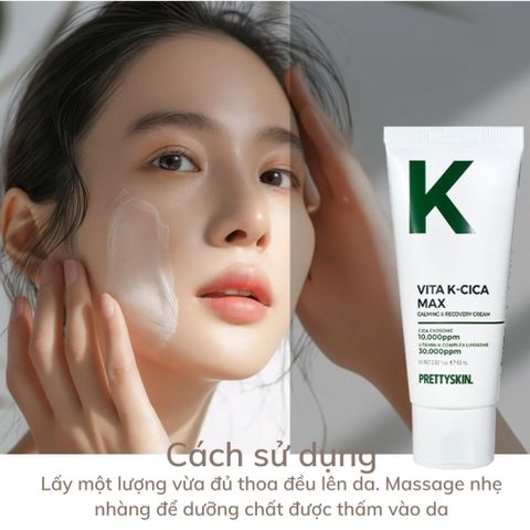 Kem Dưỡng Da Phục Hồi Vita K Cica Max - 60ml Pretty Skin, Giúp Da Khỏe Mạnh, Cấp Ẩm Đỉnh Cao, Dành Cho Da Nhạy Cảm