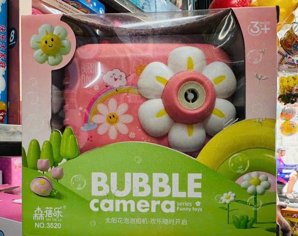 Đồ Chơi Máy Ảnh Nhả Bong Bóng Xà Phòng 3520 - Phiên Bản Có Đèn và Nhạc Dành Cho Trẻ Em, Thiết Kế Sáng Tạo, An Toàn
