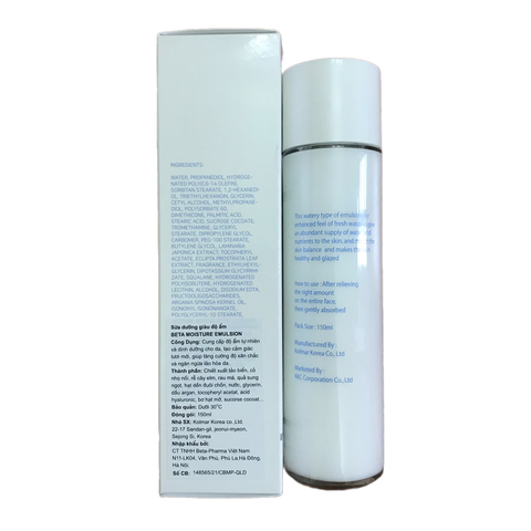 Bộ Sản Phẩm Làm Đẹp Beta - Sữa Dưỡng Ẩm, Sữa Rửa Mặt Dịu Nhẹ & Kem Chống Nắng Cho Da Nhạy Cảm - Chăm Sóc Da Hoàn Hảo 50ml & 150ml