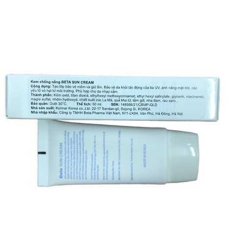 Bộ Sản Phẩm Làm Đẹp Beta - Sữa Dưỡng Ẩm, Sữa Rửa Mặt Dịu Nhẹ & Kem Chống Nắng Cho Da Nhạy Cảm - Chăm Sóc Da Hoàn Hảo 50ml & 150ml