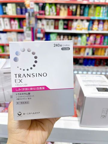 Transino Whitening hỗ trợ trắng da giảm nám da tàn nhang, 240 viên 222643