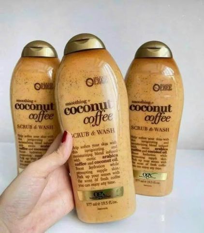 Sữa Tắm Tẩy Tế Bào Chết OGX Coconut Coffee 577ml - Dưỡng Ẩm, Giúp Da Mịn Màng và Khỏe Mạnh với Hương Dừa và Cà Phê