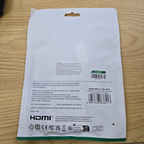 Cáp Chuyển Đổi USB-C Sang HDMI UGREEN MM121 1.5m - Kết Nối Điện Thoại Với Màn Hình Lớn, Hỗ Trợ 4K, Dễ Dàng Sử Dụng
