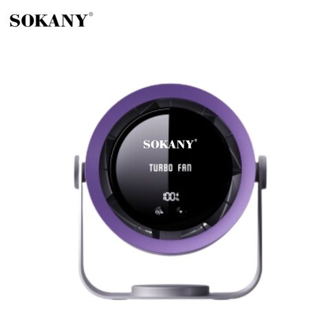 Quạt Để Bàn Màn Hình Kỹ Thuật Số SOKANY SKN - Quạt Turbine 100 Tốc Độ, Pin 4000mAh, Di Động Chất Lượng Cao