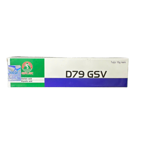 Kem Giảm Mụn, Ngừa Thâm D79 GSV Azelaic, Glycolic Acid Sử Dụng Cho Mẹ Bầu, Cho Con Bú - 15g