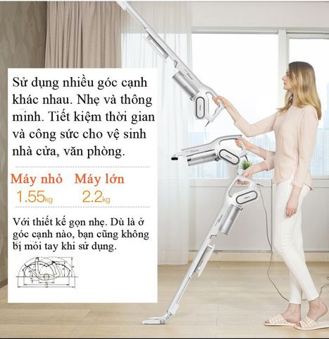 Máy Hút Bụi Cầm Tay Deerma DX700 - Công Nghệ Lốc Xoáy Pro Cyclone, Bộ Lọc HEPA, Đa Năng, Nhẹ, Hiện Đại, Dễ Sử Dụng