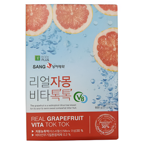 Trà Giảm Cân Bưởi Hàn Quốc Sanga Realreal Grapefruit Vita Tok Tok - Hỗ Trợ Giảm Cân Hiệu Quả, 30 Gói