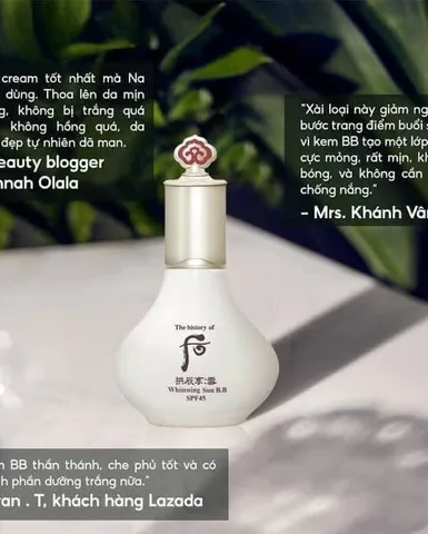Set Kem Nền Chống Nắng, Sữa Rửa Mặt, Son The History of Whoo 222960