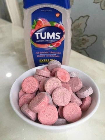 Viên Nhai Hỗ Trợ Tiêu Hóa Tums Extra 750mg USA - Giảm Đầy Hơi, Ợ Chua, Hương Vị Thoải Mái - 200 Viên