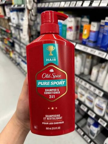Dầu Gội & Xả Cho Nam Old Spice Bearglove 2In1 650ml - Sạch Da, Mượt Tóc, Hương Thơm Quyến Rũ, Phù Hợp Mọi Loại Tóc