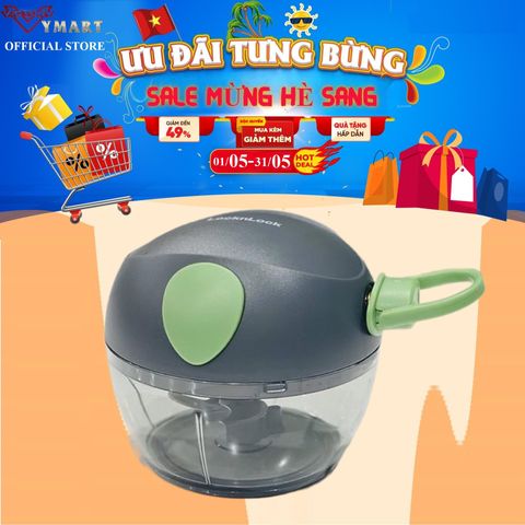 Dụng Cụ Xay Tỏi Ớt Mini LocknLock 180ml - Dễ Sử Dụng Cho Món Ăn Ngon - Băm Rau Củ Quả Tiện Lợi Màu Xanh Lá