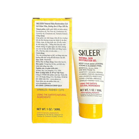 Gel Dưỡng Ẩm Phục Hồi Da Skleer 30ml - Giảm Viêm, Làm Dịu Da Nhạy Cảm, Phù Hợp Cho Trẻ Sơ Sinh và Da Tổn Thương