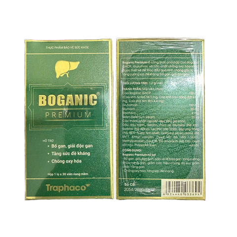 Boganic Premium Traphaco Giúp Thải Độc Gan - Lọ 30 Viên