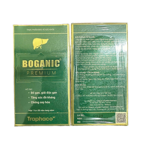 Boganic Premium Traphaco Giúp Thải Độc Gan - Lọ 30 Viên