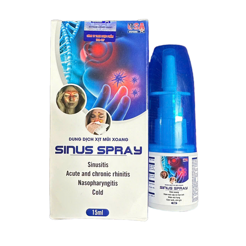 Dung Dịch Xịt Mũi Xoang Sinus Spray Giúp Giảm Nhanh Các Viem Xoang, Hắt Hơi, Cảm Cúm - 15ml