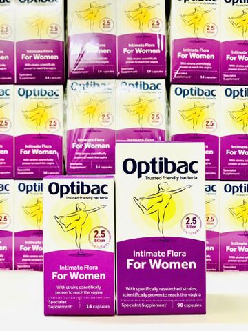 Men vi sinh hỗ trợ sức khỏe phụ khoa Optibac Probiotics 90 viên - Cân bằng vi khuẩn vùng kín, giảm nguy cơ nhiễm trùng, hỗ trợ sức khỏe phụ nữ