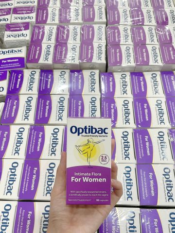 Men vi sinh hỗ trợ sức khỏe phụ khoa Optibac Probiotics 90 viên - Cân bằng vi khuẩn vùng kín, giảm nguy cơ nhiễm trùng, hỗ trợ sức khỏe phụ nữ
