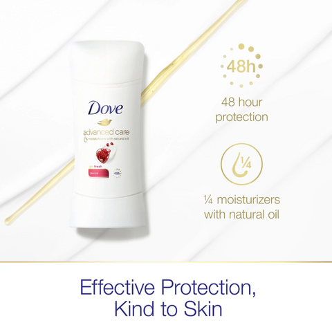 Lăn khử mùi nữ Dove Advance Revive Hương Lựu Dạng Sáp Dưỡng Ẩm Không Ố Vàng
