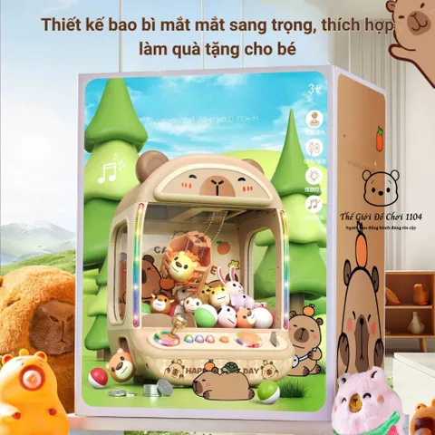 Máy Gắp Thú Capybara 652E - Kích Thước Lớn, Cần Gạt Tay, Âm Thanh Sống Động