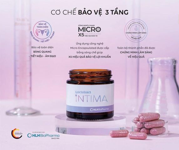 Viên Uống Men Vi Sinh Phụ Nữ Lactobact Intima 60 Viên - Bảo Vệ Vùng Kín, Ngăn Ngừa Viêm Nhiễm, Cân Bằng pH Tự Nhiên