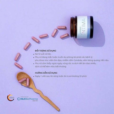 Viên Uống Men Vi Sinh Phụ Nữ Lactobact Intima 60 Viên - Bảo Vệ Vùng Kín, Ngăn Ngừa Viêm Nhiễm, Cân Bằng pH Tự Nhiên