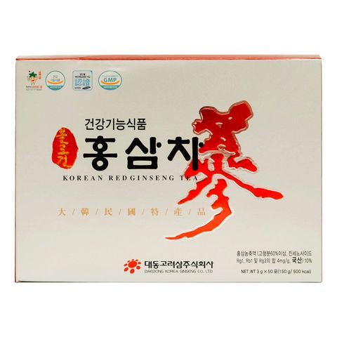 Trà Hồng Sâm Daedong Hàn Quốc 50 Gói - Tăng Cường Sức Khỏe, Giảm Mệt Mỏi, Điều Hòa Huyết Áp, Phục Hồi Năng Lượng