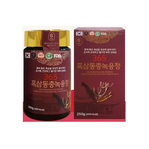 Cao Hắc Sâm Nhung Hươu Đông Trùng Hạ Thảo 365 - Giải Pháp Tăng Cường Sức Khỏe, Miễn Dịch, Cải Thiện Tinh Thần 250g Hàn Quốc