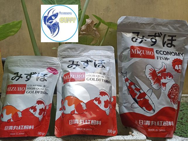 Cám Mizuho Thức Ăn Cá Vàng Cao Cấp 180g - 300g - 500g, Giúp Cá Tăng Trưởng và Lên Màu Tự Nhiên, Không Gây Đục Nước