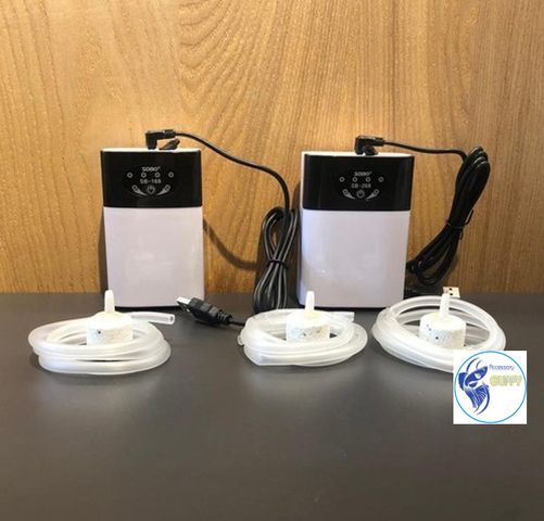 Máy Sủi Oxy Tích Điện SOBO 168 1 Vòi và SOBO 268 2 Vòi - Tăng Cường Oxy Cho Bể Cá, Thoáng Khí Nước, Phù Hợp Với Thủy Sinh