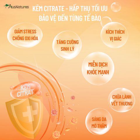 Viên Uống Kẽm & Vitamin C AusNatures Super Immune - Hỗ Trợ Đề Kháng, Giảm Mụn, Đẹp Da - 60 Viên (60 Ngày)