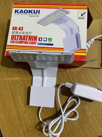 Đèn Led Kẹp Siêu Mỏng Kaokui KK-X3 - Phụ Kiện Hồ Cá Chống Nước, Sáng Đẹp, Thiết Kế Tinh Xảo, Công Suất 5W, Dùng Cho Bể 20-40CM
