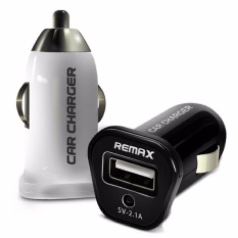 Củ sạc xe hơi ô tô Remax 1 cổng USB 2.1A nhỏ gọn cao cấp