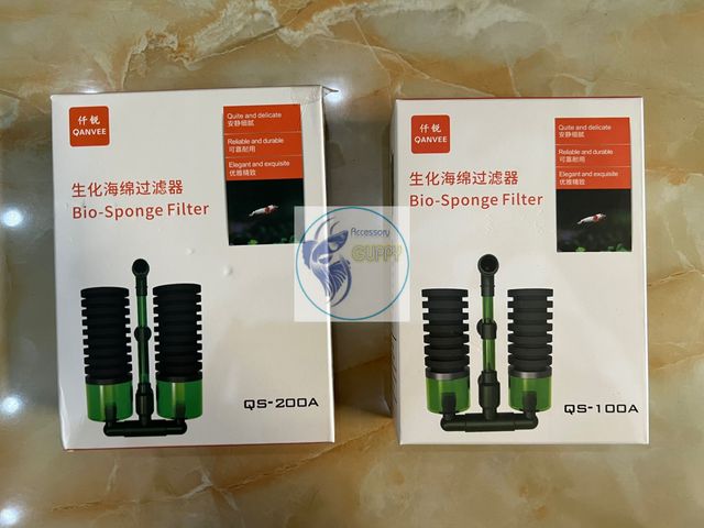 Lọc Bio QanVee QS-100A và QS-200A - Lọc Vi Sinh Cao Cấp Cho Hồ Cá Cảnh Và Thủy Sinh, Phù Hợp Để Nuôi Tép