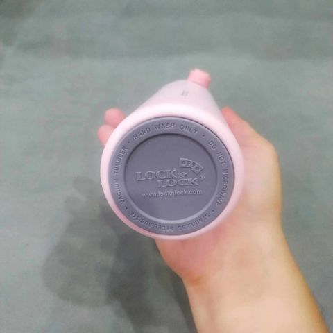 Bình Giữ Nhiệt LocknLock Wannabe One Touch 450ml Logo VTV Màu Hồng - Nắp Bật Tiện Lợi, Giữ Nhiệt Tối Ưu cho Đồ Uống Trên Mọi Nẻo Đường