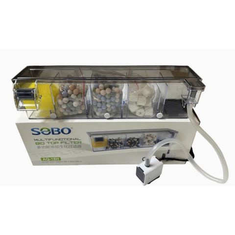 Bộ Lọc Tràn SOBO Thế Hệ Mới Tích Hợp Máy Bơm - Lọc Nước Cảnh Cá Tép Hiệu Quả với Nhiều Vật Liệu Lọc đi kèm