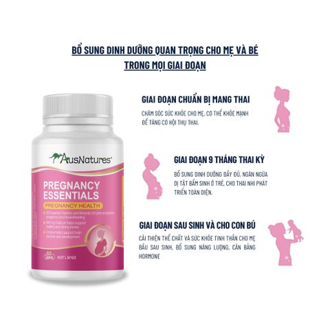 Vitamin Tổng Hợp Cho Mẹ Bầu AusNatures - Hỗ Trợ Sức Khỏe Thai Kỳ, Phát Triển Toàn Diện Cho Mẹ Và Bé - 60 Viên