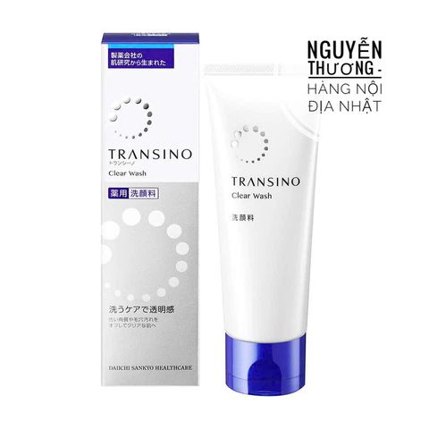 Sữa Rửa Mặt Transino Clear Wash EX 100g - Sản Phẩm Mỹ Phẩm Nội Địa Nhật Bản, Làm Sạch Sâu, Cải Thiện Sắc Tố Da, Phù Hợp Mọi Loại Da