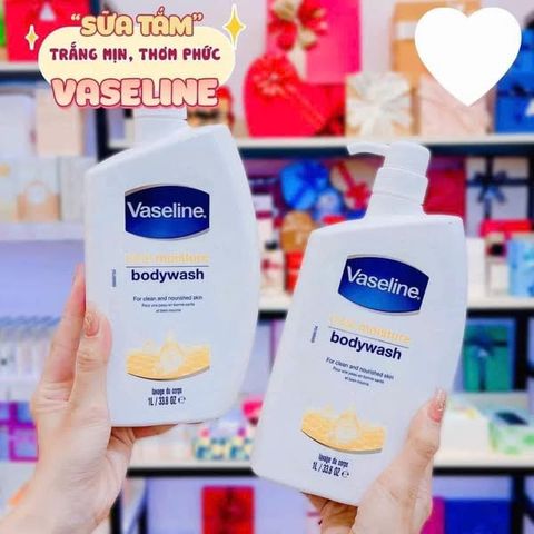 Sữa Tắm Vaseline Trắng Da Dưỡng Ẩm 1L - Sản Phẩm Phù Hợp Cho Mọi Loại Da, Giúp Trắng Sáng Và Cung Cấp Độ Ẩm Tối Ưu