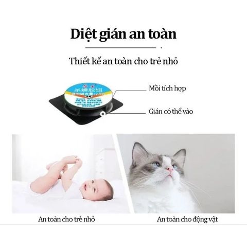Viên Mồi Diệt Gián Sinh Học Housheng - Hộp 6 Viên An Toàn, Không Độc Hại Dùng Trong Nhà Bếp, Gia Đình