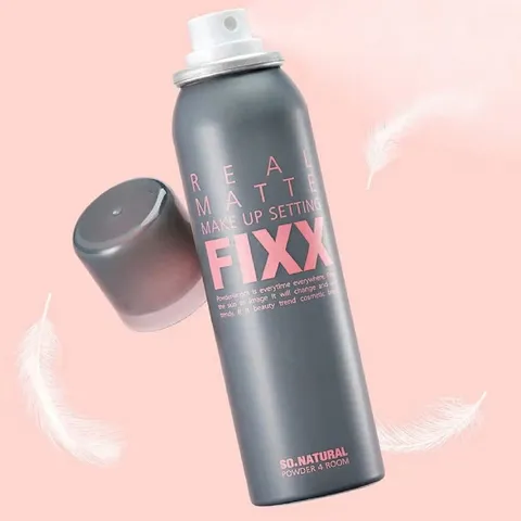 Xịt Khóa Trang Điểm Fixx So.Natural Powder 4 Room - Giữ Lớp Trang Điểm Bền Lâu, Phù Hợp Mọi Loại Da, Chống Nước Và Mồ Hôi