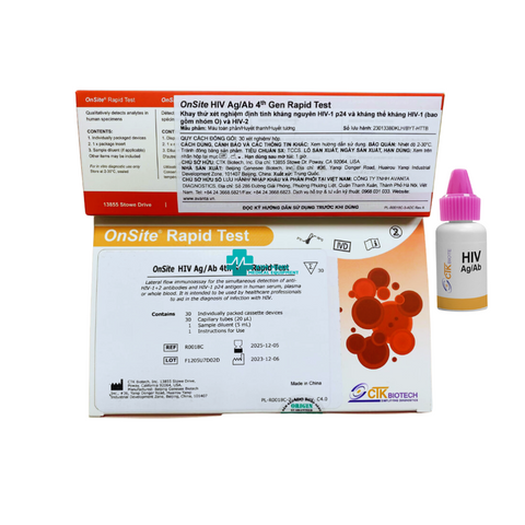Que thử HIV CTK - Test Nhanh Phát Hiện Sớm Kháng Nguyên & Kháng Thể HIV Sau 2 Tuần - Thiết Bị Chăm Sóc Sức Khỏe