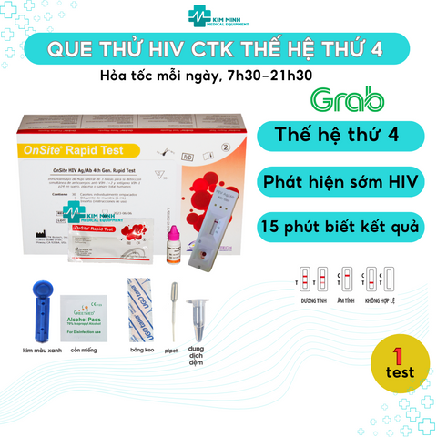 Que thử HIV CTK - Test Nhanh Phát Hiện Sớm Kháng Nguyên & Kháng Thể HIV Sau 2 Tuần - Thiết Bị Chăm Sóc Sức Khỏe