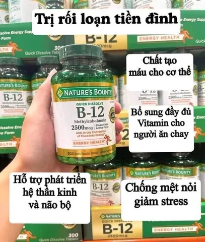 Viên uống quick dissolve B12 Natures Bounty 300 viên Mỹ 223998