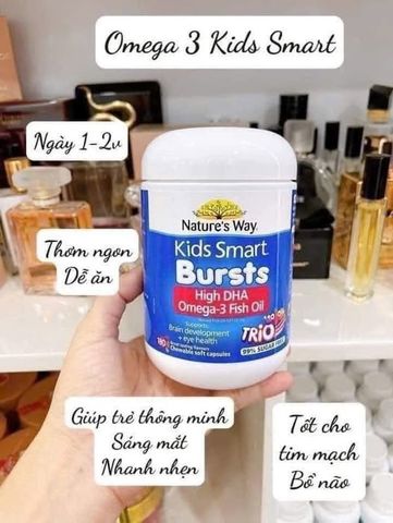 Kẹo dẻo Nature’s Way Kids Smart Omega3 Fish Oil 180 viên 224016
