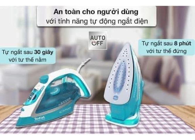 Bàn Là Hơi Nước Tefal FV5737 - Công Suất 2500W, Phun Hơi Tăng Cường 220g/phút, Nhanh Nóng, Thiết Kế Trẻ Trung, Xuất Xứ Pháp